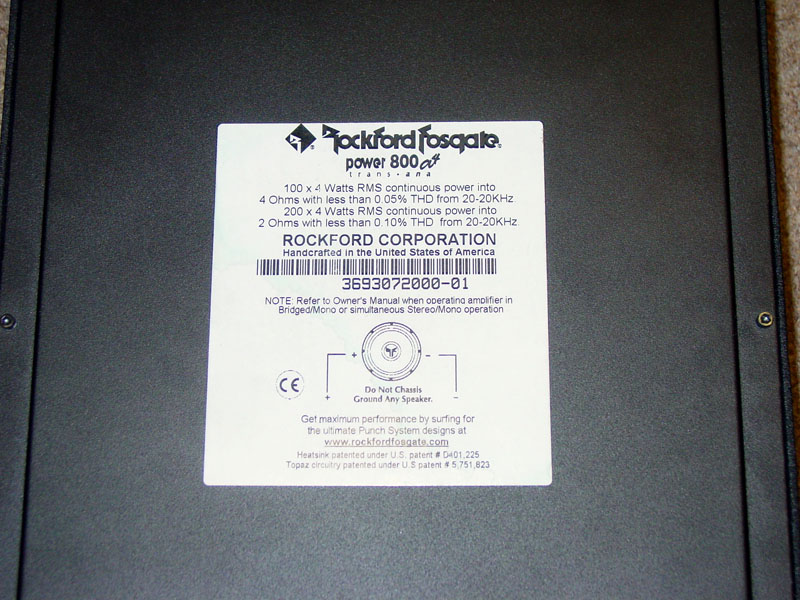 Rockford Fosgate Power 800a4 Rockford Fosgate Power 800a4